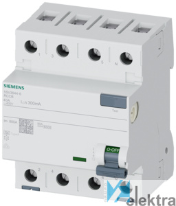 0503069 SIEMENS 5SV3644-6 Dif. 5SV,70mm,A,4P,40A,300mA