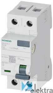 0585338 SIEMENS 5SV3312-3 Dif. TIPO F 25A 1+N POL. 30MA 23