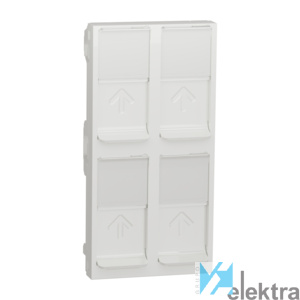 0648375 SCHNEIDER NU946318 Tapa Cuadruple RJ45 Keystone Po