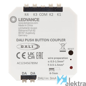 0738488 LEDVANCE 837607 PUSHBUTTON COUPLER DALI-2